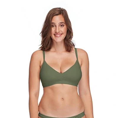 Abbildung von Body Glove Damen Smoothies Drew Solid D, DD, E, F Cup Bikini Top Swimsuit Bikinioberteil, Cactus, Körbchengröße