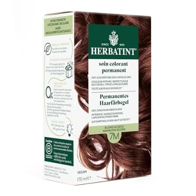 Abbildung von Herbatint Permanentes Haarfärbegel 7M MahagoniBlond 170 ml I Ohne Ammoniak, optimale Grauhaarabdeckung Auf empfindlicher Haut getestet, mit 8 Pflanzenextrakten