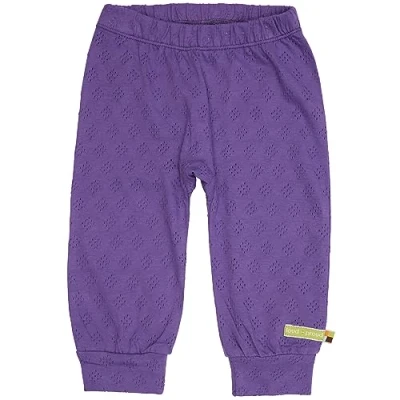 Abbildung von loud + proud Baby Mädchen Jacquard Strick, GOTS Zertifiziert Hose, Violet, 68 EU