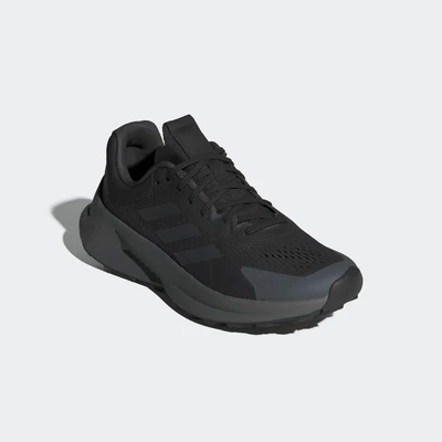 Abbildung von adidas Sportswear Soulstride FLOW Laufschuh Trail, Damen, Größe: 39 1/3, Core black grey six semi impact orange Schuhe