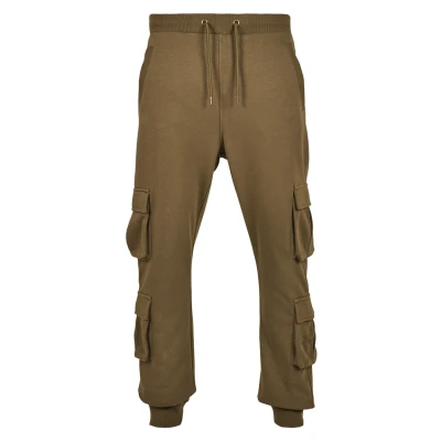 Abbildung von Urban Classics Double Pocket Terry Cargohose, Herren, Größe: Medium, Summerolive