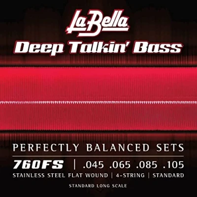 Abbildung von La Bella Strings »DEEP TALKIN&#039; Bass FLATS 760FS TB « Saiten für E Stainless Steel Flatwound Standard: 045 105