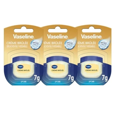 Abbildung von Vaseline Lip Therapy Crème Brûlée Pflegender Lippenbalsam für optimale Feuchtigkeit (Crème (3er Pack))