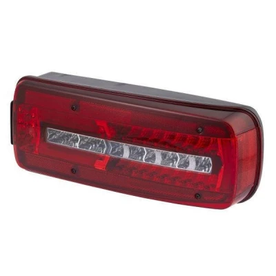 Abbildung von HELLA 2VP 012 381 081 Rückleuchte rechts LED schwarz 24 glasklar, Rot Elektromagnetische Verträglichkeit (EMV), mit Schrauben, Rückfahrwarner