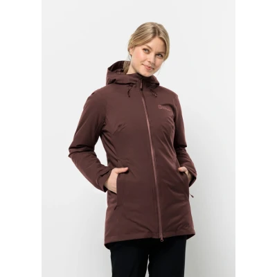 Abbildung von Jack Wolfskin Stirnberg INS Hardshelljacke, Damen, Größe: XL, Dark maroon
