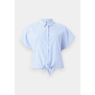 Abbildung von Vero Moda Vmfanni TIE Shirt Hemdbluse, Damen, Größe: Small, Hydrangea/sana bright white