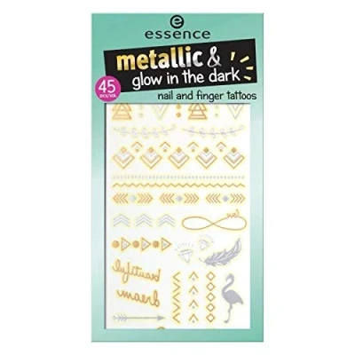 Abbildung von essence metallic &amp; glow in the dark nail and finger tattoos 01