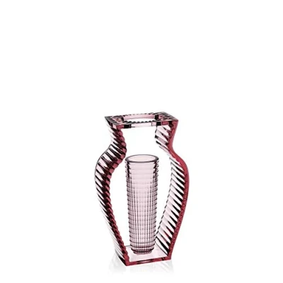 Abbildung von Kartell I Shine Vase, Transparentes oder durchgefärbtes PMMA, Rosa, 9.5 x 20 33 cm