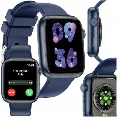 Abbildung von FOREVER Smartwatch IGo Watch 3 Dunkelblau Damen und Herren 1.83 Zoll Sportuhr Fitness Tracker mit Schrittzähler Schlaftracker Smart für Android iOS Wasserdicht IP67