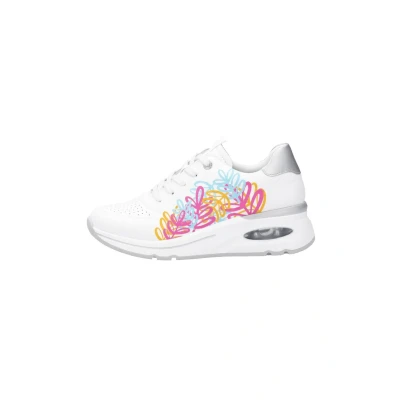 Abbildung von Remonte Damen Low Top Sneaker D2H02, Frauen Halbschuhe,lose Einlage,Strassenschuhe,Sportschuhe,Freizeitschuhe,Turnschuhe,Weiss Kombi (80),38 EU