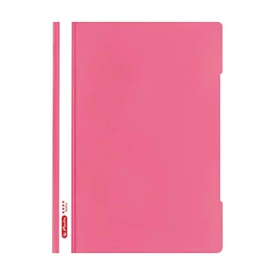 Abbildung von Herlitz Schnellhefter quality A4, Kunststoff, pink, 10 Stück