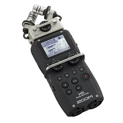Abbildung von Zoom H5 Handy Recorder 4 Spuren, hochflexibel Dank wechselbarer Mikrofonkapsel, Lieferung mit XY Kapsel, kompatibel zu Allen Wechselkapseln, Live Recording, Filmton, Podacst, schwarz