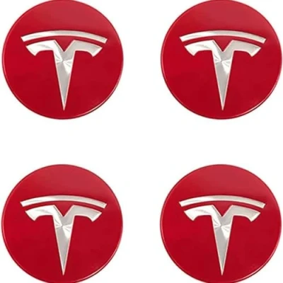 Abbildung von Auto Nabenkappen für Tesla Model 3 X S 65mm D,Reifen Felgen Zubehör Radnaben Nabendeckel Radnabenabdeckung Felgenkappen Radkappe Logo,A
