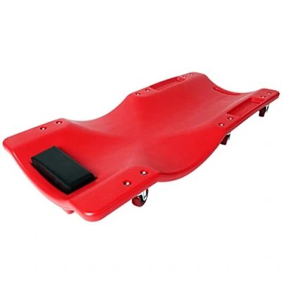 Abbildung von Deuba® KFZ Werkstattliege Kopfstütze 6X 360 Rollen ergonomisch Rollbrett Rollliege Montageliege Montagerollbrett