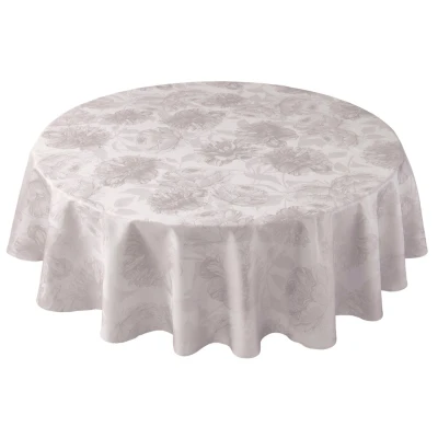 Abbildung von Curt Bauer Tischdecke &quot;3458 Diana, rund, mit filigran gezeichneten Pfingstrosen&quot;, (1 St.), aus 100% Baumwolle, merzerisiert, Damast Tischwäsche