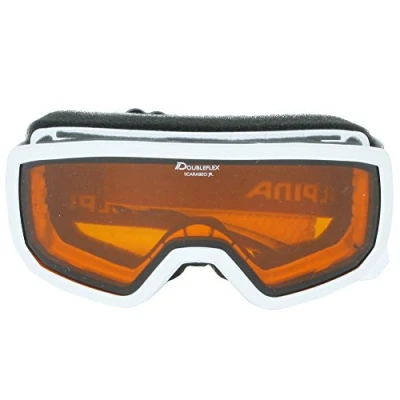 Abbildung von ALPINA SCARABEO JR. Beschlagfreie, Extrem Robuste &amp; Bruchsichere OTG Skibrille Mit 100% UV Schutz Für Kinder, white, One Size