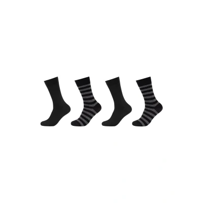Abbildung von camano 4 PACK Socken, Herren, Größe: 43 46, Black