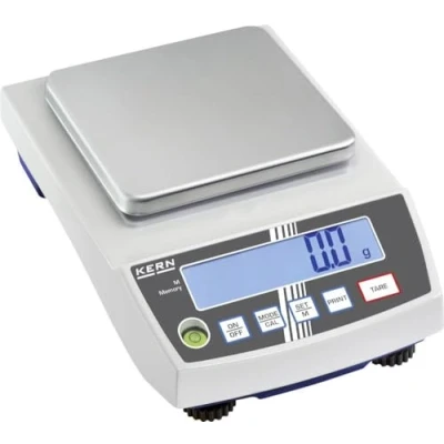 Abbildung von KERN Präzisionswaage PCB (Wägebereich 1000 g, Wägeplatte 130x130 mm, Laborwaage, Ablesbarkeit 0,1 Linearität 0,2 Kleinstes Teilegewicht (Normal) 2 g/Stück) 1