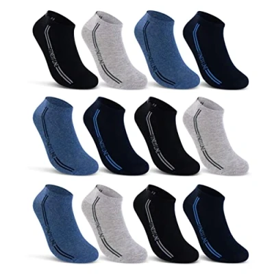 Abbildung von 8 12 20 Paar Sneaker Socken Herren Baumwolle Atmungsaktiv Mehrfarbig 16777 WP (43 46 Paar)