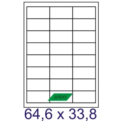Abbildung von pripa Amazon FBA Versand Etiketten 64,3 x 33,8 mm 24 Stueck auf A4 50 Blatt DIN selbstklebende
