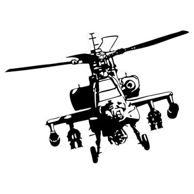 Abbildung von Avisa AutoTattoo Aufkleber Helicopter 45x33cm