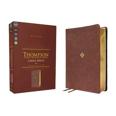 Abbildung von NKJV, Thompson Chain reference Bible, Large Print, Leathersoft, Brown, Red Letter, Comfort Print: New King James Version, Bible