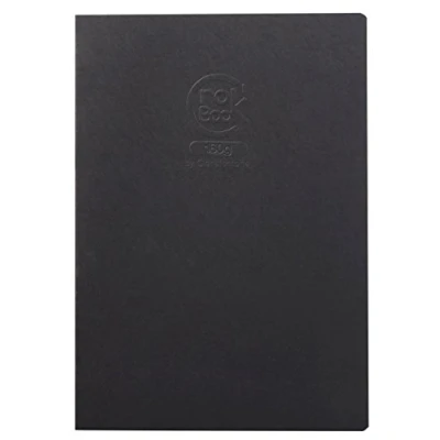 Abbildung von Clairefontaine 60352C Zeichenheft Crok&#039;Book (mit 160 g Sketch Papier, ideal für Notizen und Skizzen, Hochformat DIN A3, 29,7 x 42 cm, 20 Blatt) schwarz