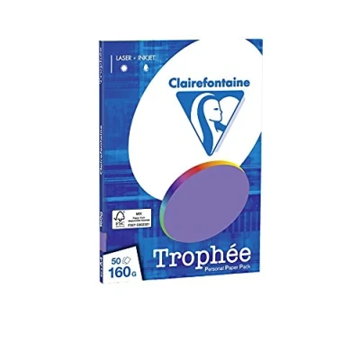 Abbildung von 10 x Clairefontaine Kopierpapier Trophee A4 160g/qm 50 Blatt violett