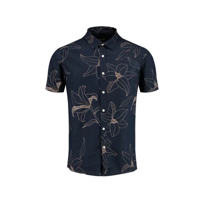 Abbildung von Key Largo Solar Patterned Hemd, Herren, Größe: Medium, Navy