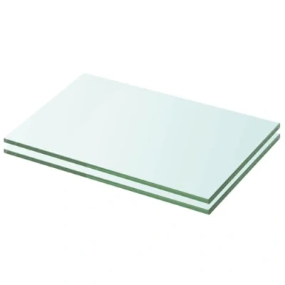Abbildung von vidaXL 2X Regalboden Glas Glasboden Glasscheibe Glasplatte Regalbrett Ersatz Platte für Glasregal Klarglas Transparent 20x25cm