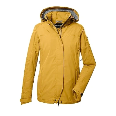 Abbildung von killtec Damen Funktionsjacke mit abzippbarer Kapuze/Outdoorjacke ist wasserdicht KOS 11 WMN JCKT, dunkelgelb, 42, 41260 000