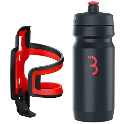 Abbildung von BBB Cycling Flaschenhalter Fahrrad Combo Fueltank Wasserflasche BBC 40C, Schwarz Rot, 550 ml