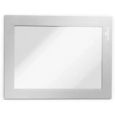 Abbildung von Durable Info Rahmen Duraframe (A6, selbstklebend mit Magnetverschluss) 2 Stück, silber, 487023