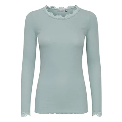 Abbildung von Fransa Frhizamond Langarmshirt, Damen, Größe: Large, Rifle green