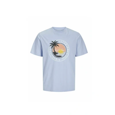 Abbildung von Jack &amp; Jones Gedruckt Tshirt print, Herren, Größe: XS, Chambray blue