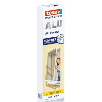 Abbildung von 2 x tesa Fliegengitter Insect Stop ALU Comfort Fenster 1,20x1,50m