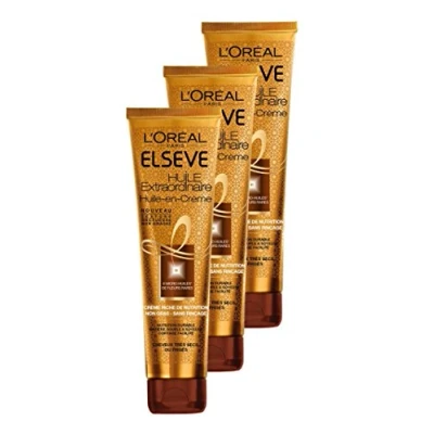 Abbildung von Elsève L&#039;Oréal Paris Haaröl „Huile en Crème“ ohne Ausspülen für sehr trockenes und frisiertes Haar, 150 ml, 1 Stück