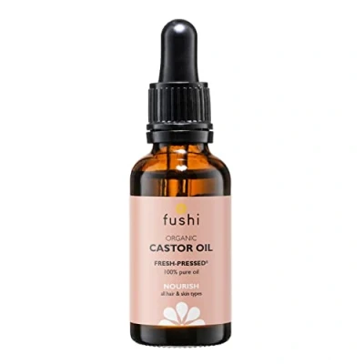 Abbildung von Fushi Organic Castor Oil 30ml 100% Pure Cold &amp; Fresh Pressed for Dry Skin Hair Growth, Eyelashes Eyebrows Hexane Free Food grade inner health Sustainably Sourced
