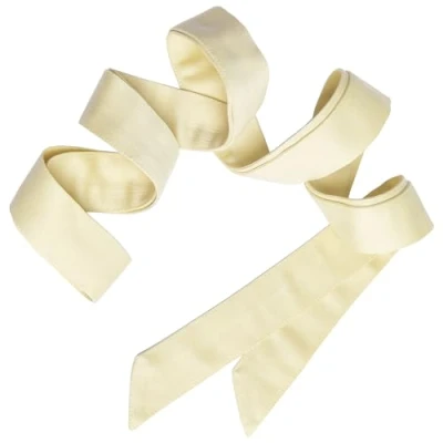 Abbildung von Maya Deluxe Damen Womens Belt Ladies Satin Sash Waist Tie Ribbon Bow Accessory for Bridesmaids Bridal Wedding Prom Evening Occasion Gürtel, Lemon, L XL