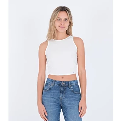 Abbildung von Hurley Damen Twist Back Tank T Shirt, Marshmallow/Sulphur, L