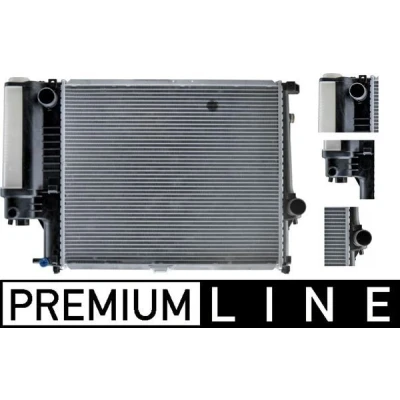 Abbildung von MAHLE ORIGINAL CR 327 000P Kühler, Motorkühlung für Fahrzeuge mit/ohne Klimaanlage 520 436 32 Kühlrippen gelötet BMW: 5 Limousine, Touring