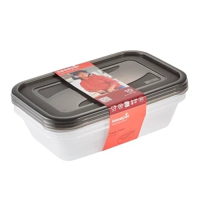 Abbildung von keeeper fredo fresh Frischhaltedosenset 3 teilig, x 2,4 l, Crystal Grey (Transparent)