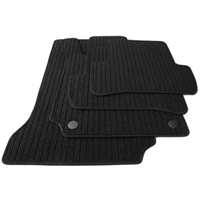 Abbildung von Fußmatten Velours Kompatibel mit C Klasse W204 S204 T Modell Baujahr 03/2007 08/2014 Rips Autoteppich Stoffmatten Premium Qualität Doppelrippe schwarz 4 teilig