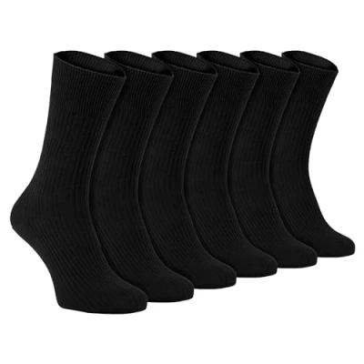 Abbildung von 6er pack herren breit ohne gummi 100 baumwolle bio atmungsaktiv socken (39 45 eur, TSFD03)