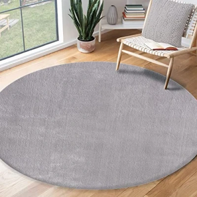 Abbildung von the carpet Teppich &quot;Relax round&quot;, rund, waschbarer Wohnzimmer modern rutschfest