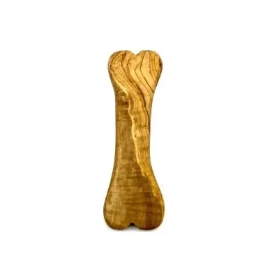 Abbildung von Kauknochen Knochenform aus Olivenholz 20 cm