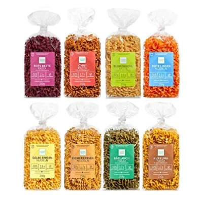Abbildung von Clever Pasta Startpaket +PLUS 8 Sorten, weniger Kohlehydrate (8 x 250 g)