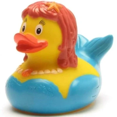 Abbildung von Duckshop I Meerjungfrau Badeente Mermaid Quietscheente L: 8 cm inkl. Gummienten Schlüsselanhänger im Set Geschenkn für Mädchen