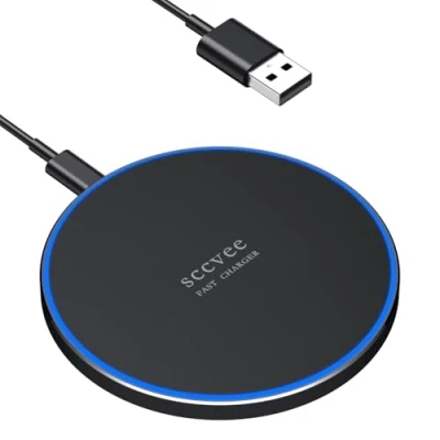 Abbildung von Wireless Charger 20W Max Schnelles Kabellosen Ladepad Induktions Ladegerät Kompatibel mit Samsung Galaxy S23/S22/S21/S20/S10, iPhone 12/13/14/15 Serie