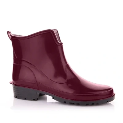 Abbildung von LEMIGO Damen Gummistiefeletten Kurze Gummistiefel Knöchel Regenstiefel Elke 36 42 EU (Burgunderrot, Schuhgrößensystem, Erwachsene, Numerisch, M, 41)